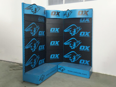 Стеллажи для столовых с рекламными досками