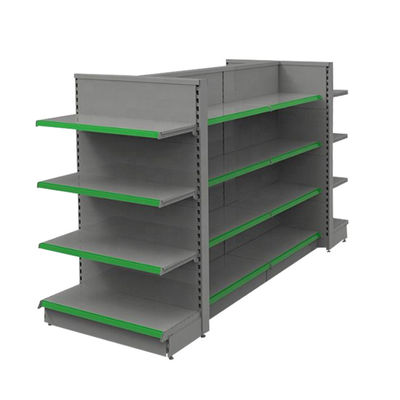 Купить Metallic Supermarket Gondola Shelving 5-Shelf Retail Display Rack online manufacture