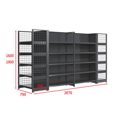 Купить Single-Sided Supermarket Shelf 5-Tier Galvanized Metal Retail Display online manufacture
