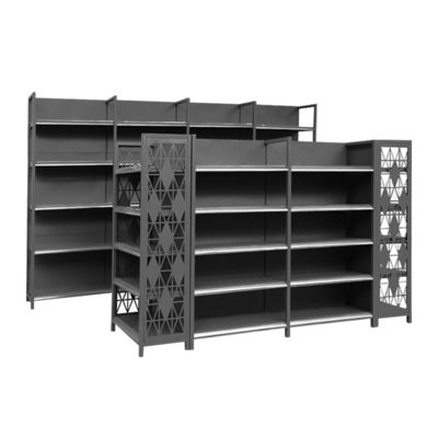 Купить Metallic Gondola Supermarket Shelves 5-Tier Customizable Retail Rack online manufacture
