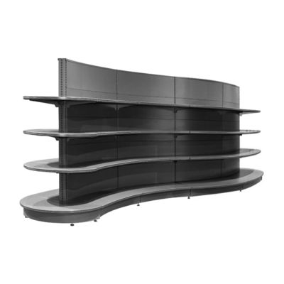 Купить Double-Sided Supermarket Shelves 5-Tier Metallic Gondola Rack online manufacture