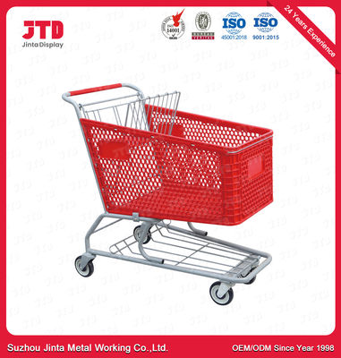 Купить пластиковая корзина вагонетки 125L на корзине ODM колес каретной online manufacture