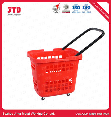 Купить пластиковая корзина для товаров 45L с колесами ручки HDPP 3 online manufacture