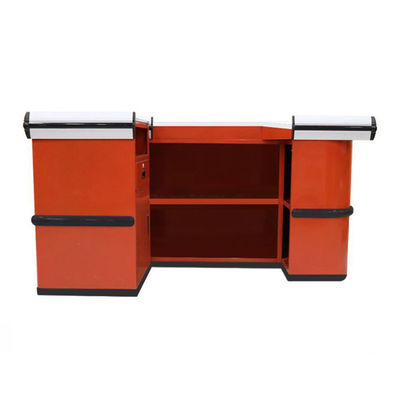 Супермаркет Check Out Counter Холодный прокат стального материала Магазин Cash Counter