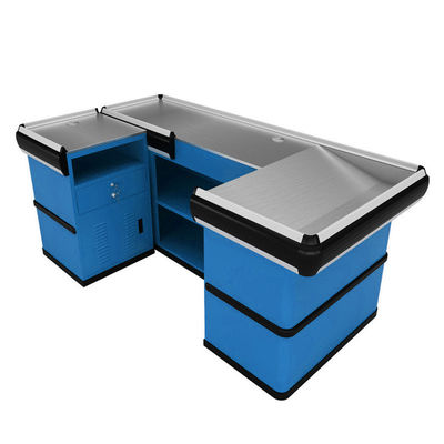 Супермаркет Check Out Counter Холодный прокат стального материала Магазин Cash Counter